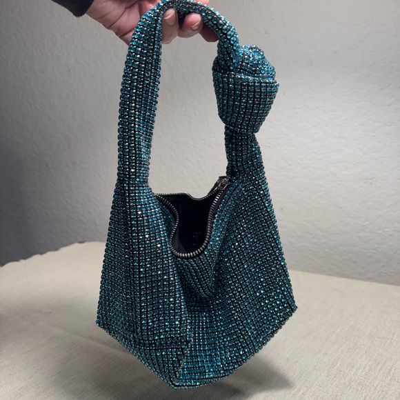 Sparkling Teal Beaded Handbag - Picture 3 of 3